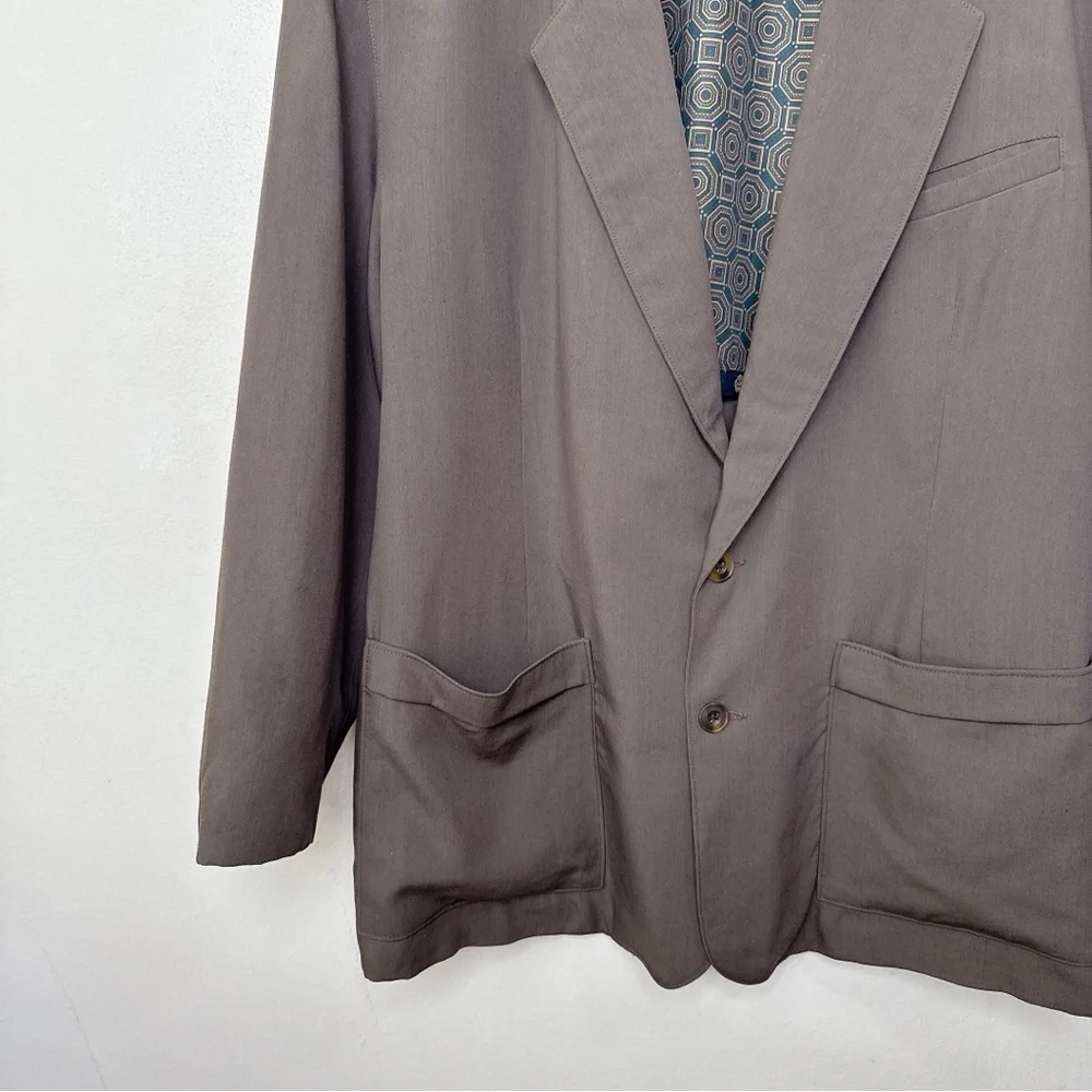 Harry Rosen Vintage  Mens 44 Wool Earth Tone Button Relax Blazer
